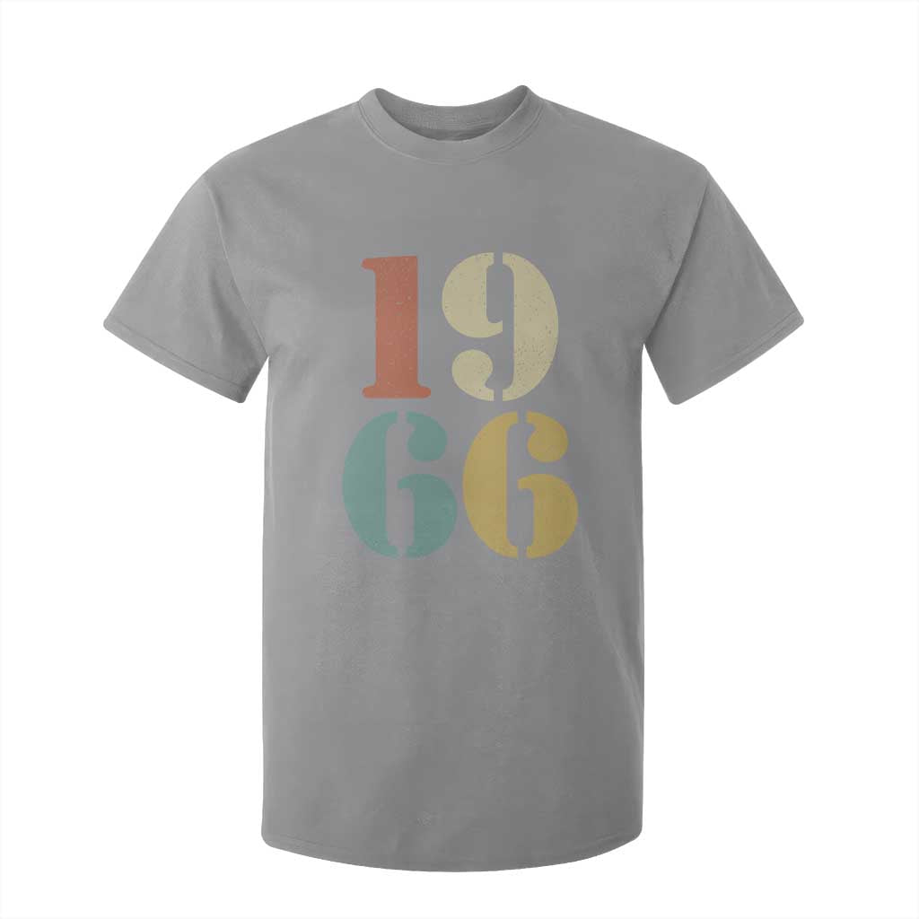 60th Birthday T Shirt For Kid Classic Retro 1966 60 Year Old Gifts TS10 Sport Gray Print Your Wear