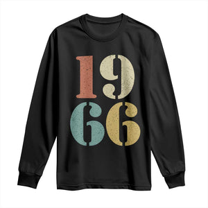 60th Birthday Long Sleeve Shirt Classic Retro 1966 60 Year Old Gifts TS10 Black Print Your Wear