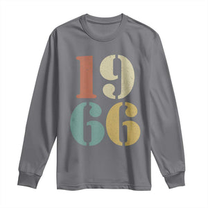 60th Birthday Long Sleeve Shirt Classic Retro 1966 60 Year Old Gifts TS10 Charcoal Print Your Wear