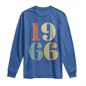 60th Birthday Long Sleeve Shirt Classic Retro 1966 60 Year Old Gifts TS10 Royal Blue Print Your Wear