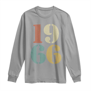 60th Birthday Long Sleeve Shirt Classic Retro 1966 60 Year Old Gifts TS10 Sport Gray Print Your Wear