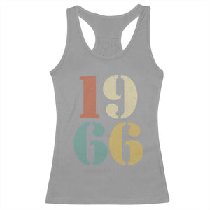 60th Birthday Racerback Tank Top Classic Retro 1966 60 Year Old Gifts TS10 Sport Gray Print Your Wear