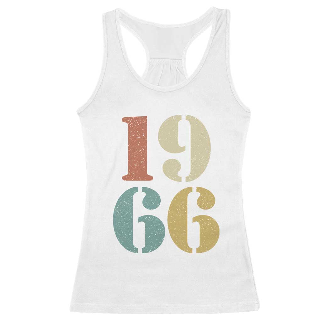60th Birthday Racerback Tank Top Classic Retro 1966 60 Year Old Gifts TS10 White Print Your Wear