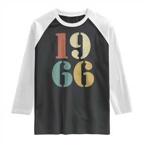 60th Birthday Raglan Shirt Classic Retro 1966 60 Year Old Gifts TS10 Black White Print Your Wear