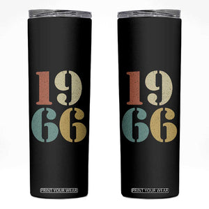 60th Birthday Skinny Tumbler Classic Retro 1966 60 Year Old Gifts TS10 Black Print Your Wear