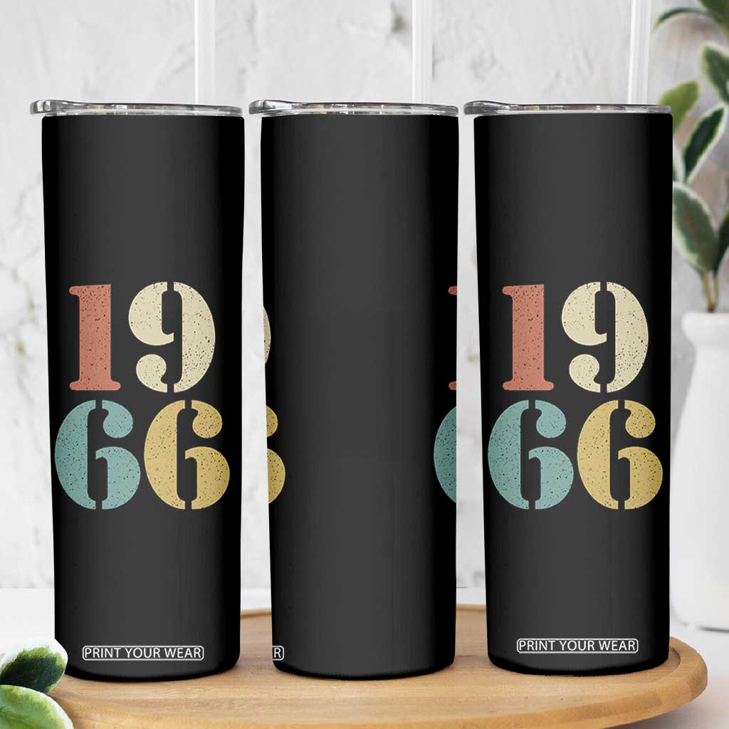 60th Birthday Skinny Tumbler Classic Retro 1966 60 Year Old Gifts TS10 Print Your Wear