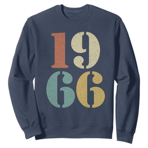 60th Birthday Sweatshirt Classic Retro 1966 60 Year Old Gifts TS10 Navy Print Your Wear