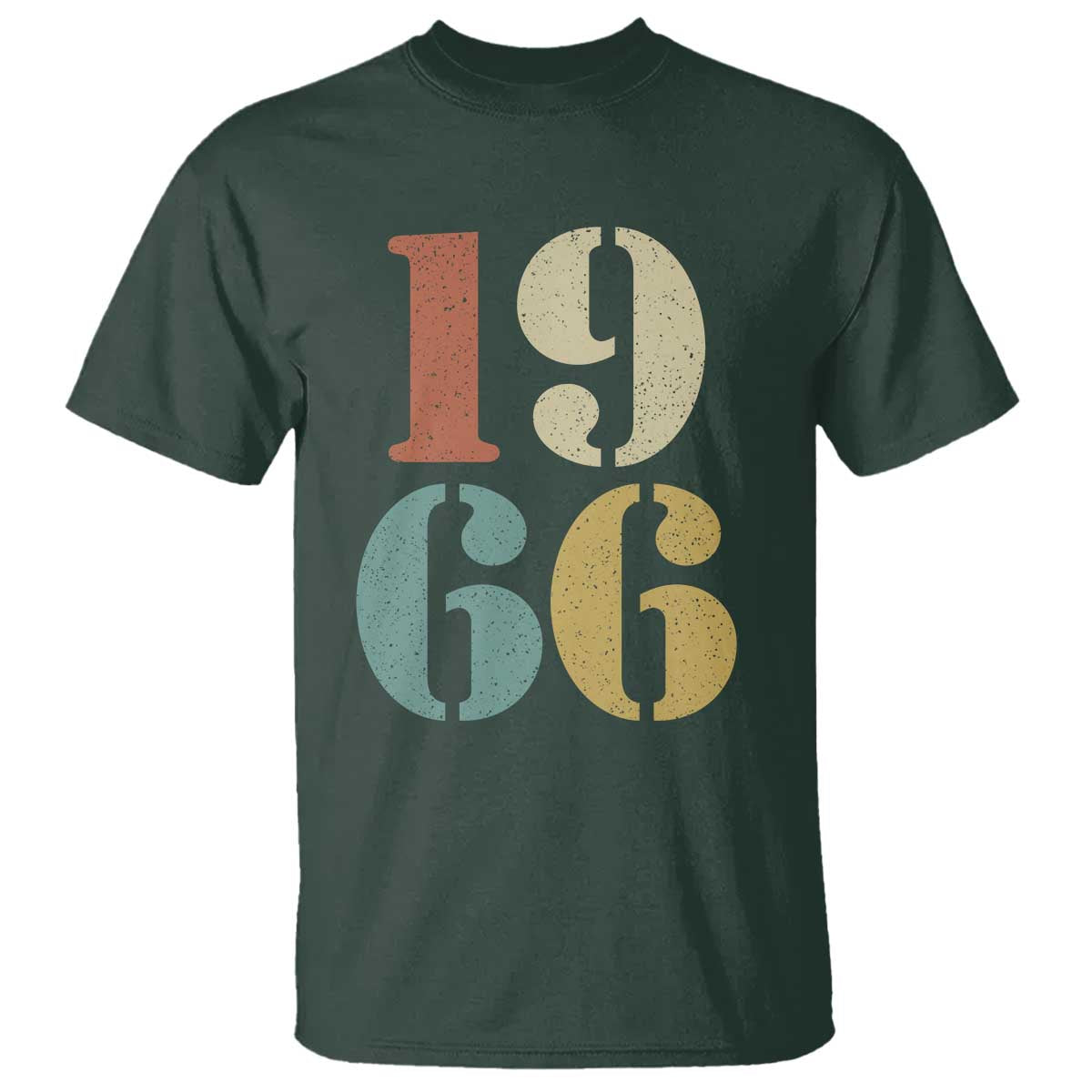60th Birthday T Shirt Classic Retro 1966 60 Year Old Gifts TS10 Dark Forest Green Print Your Wear