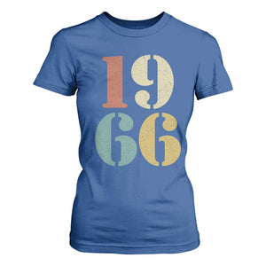 60th Birthday T Shirt For Women Classic Retro 1966 60 Year Old Gifts TS10 Royal Blue Print Your Wear