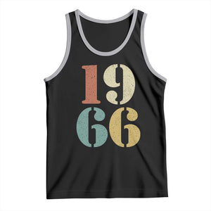 60th Birthday Tank Top Classic Retro 1966 60 Year Old Gifts TS10 Black Athletic Heather Print Your Wear