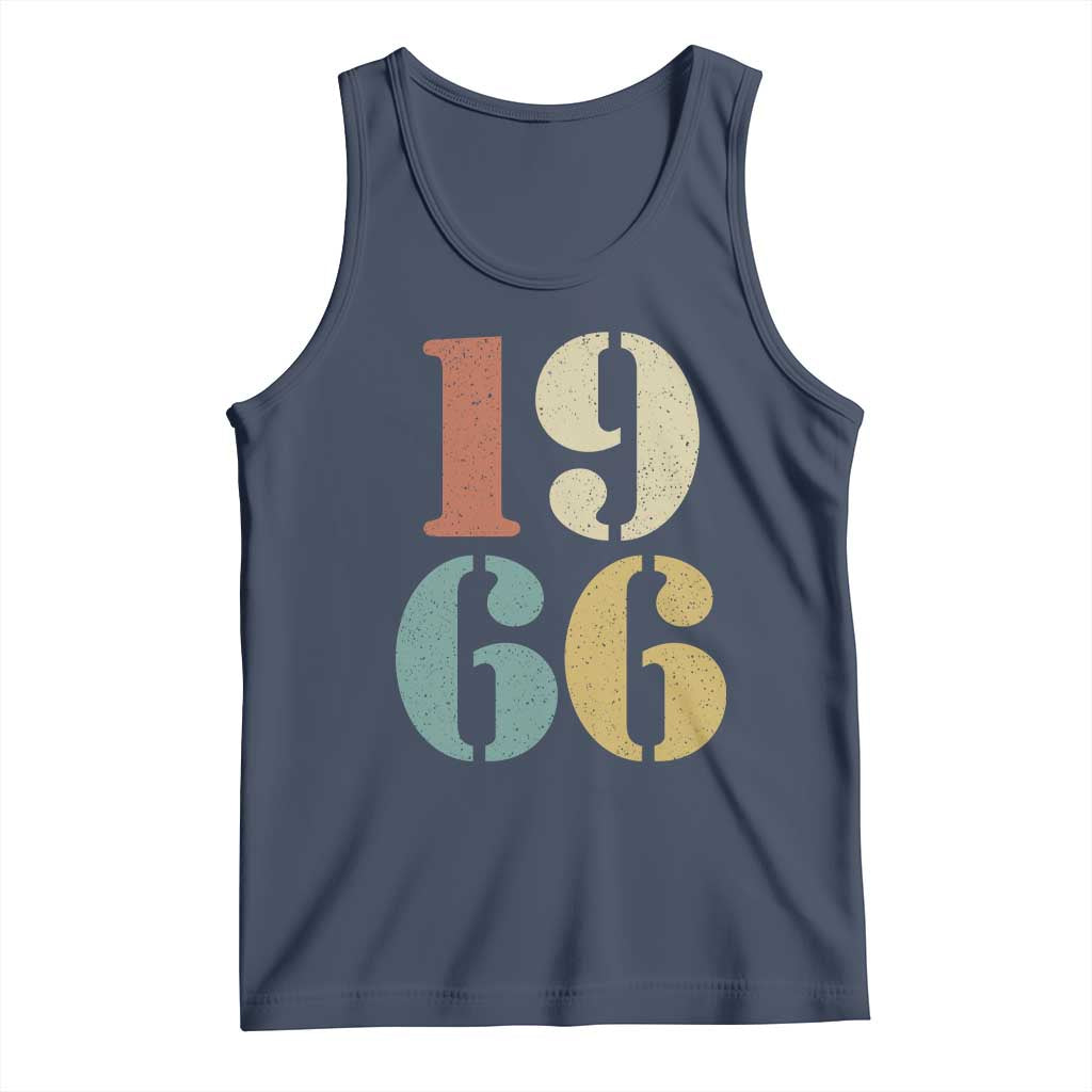 60th Birthday Tank Top Classic Retro 1966 60 Year Old Gifts TS10 Navy Print Your Wear