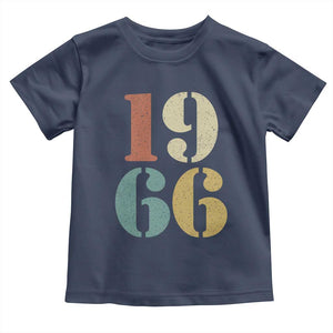 60th Birthday Toddler T Shirt Classic Retro 1966 60 Year Old Gifts TS10 Navy Print Your Wear