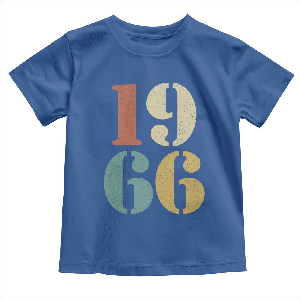 60th Birthday Toddler T Shirt Classic Retro 1966 60 Year Old Gifts TS10 Royal Blue Print Your Wear