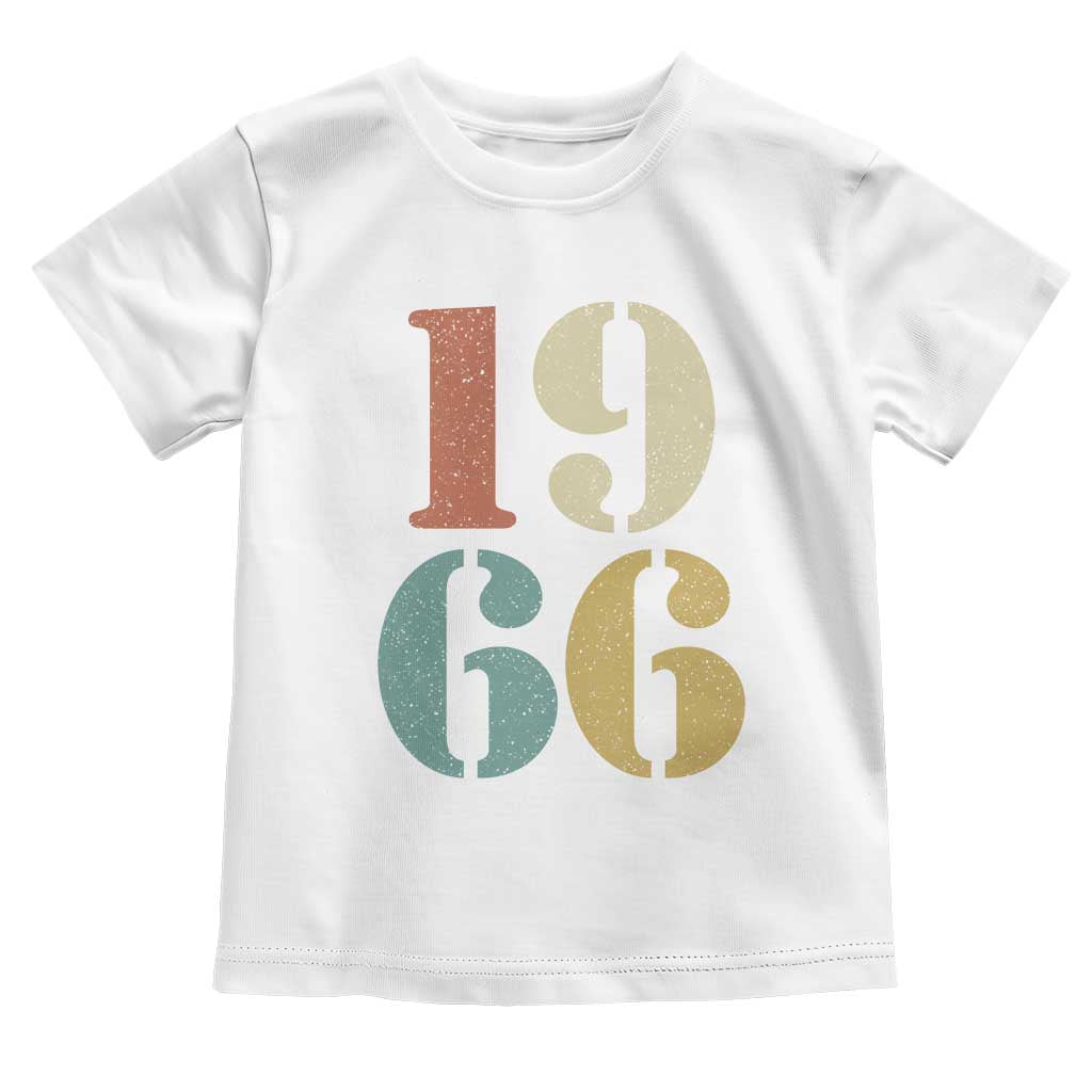 60th Birthday Toddler T Shirt Classic Retro 1966 60 Year Old Gifts TS10 White Print Your Wear
