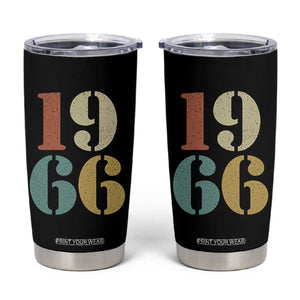 60th Birthday Tumbler Cup Classic Retro 1966 60 Year Old Gifts TS10 Black Print Your Wear