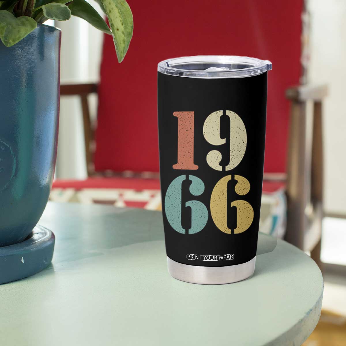60th Birthday Tumbler Cup Classic Retro 1966 60 Year Old Gifts TS10 Print Your Wear