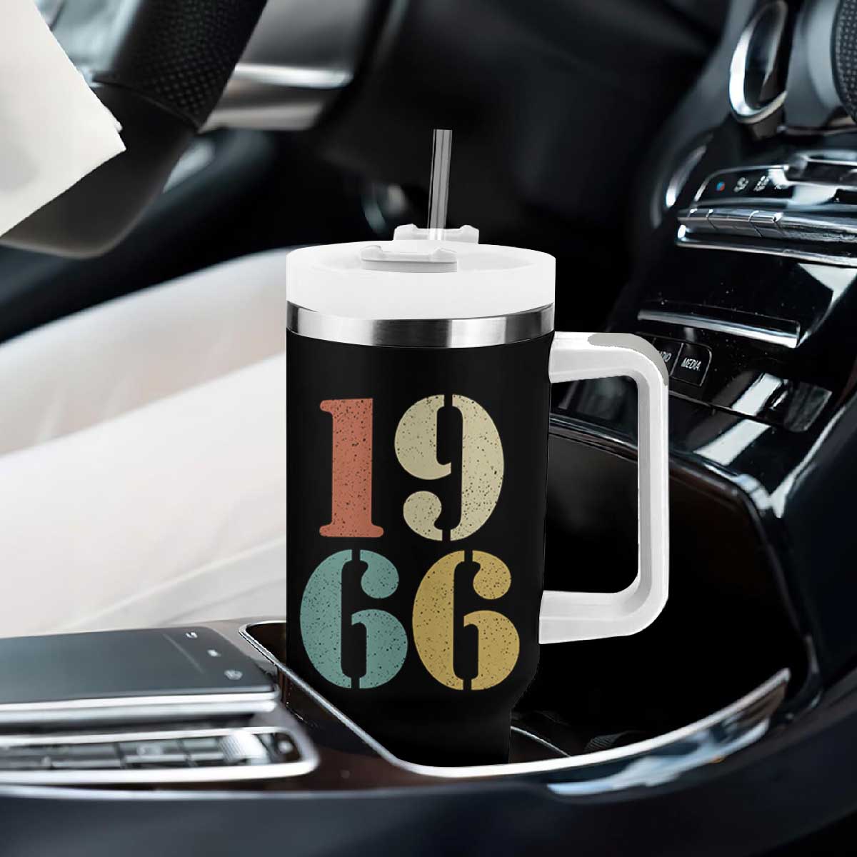 60th Birthday Tumbler With Handle Classic Retro 1966 60 Year Old Gifts TS10 Print Your Wear