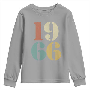 60th Birthday Youth Sweatshirt Classic Retro 1966 60 Year Old Gifts TS10 Sport Gray Print Your Wear