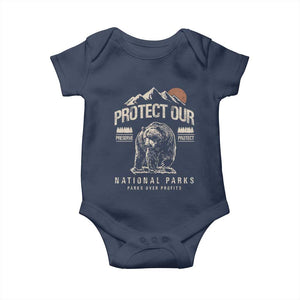 Protect Our National Parks Baby Onesie TS10 Navy Print Your Wear