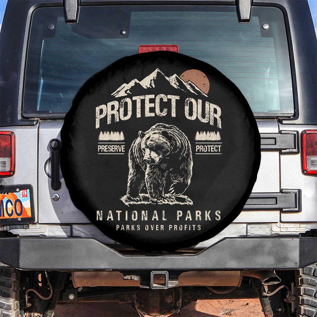 Protect Our National Parks Spare Tire Cover TS10 No hole Black Print Your Wear