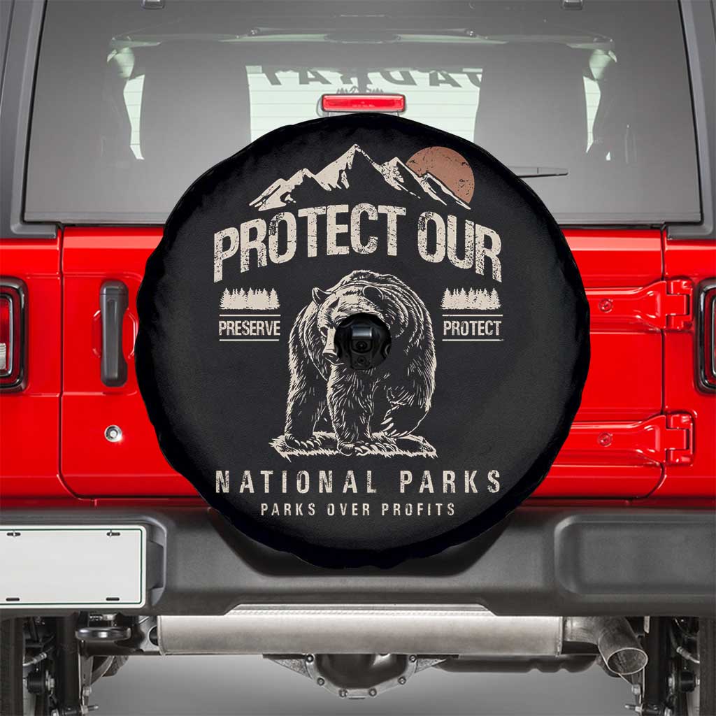 Protect Our National Parks Spare Tire Cover TS10 Black Print Your Wear