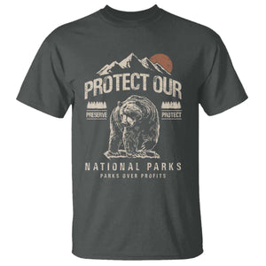 Protect Our National Parks T Shirt TS10 Dark Heather Print Your Wear