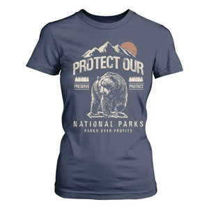 Protect Our National Parks T Shirt For Women TS10 Navy Print Your Wear