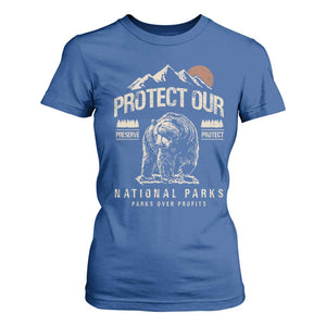 Protect Our National Parks T Shirt For Women TS10 Royal Blue Print Your Wear