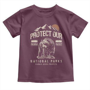 Protect Our National Parks Toddler T Shirt TS10 Maroon Print Your Wear