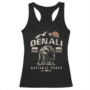 Denali National Park Racerback Tank Top Alaska Mountain Mountain Camping Hiking Mountaineering TS10 Black Print Your Wear