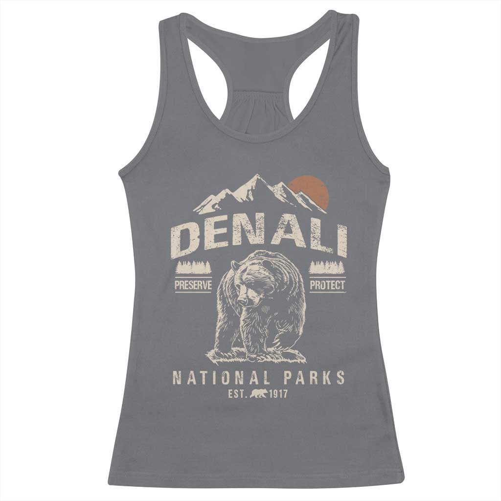 Denali National Park Racerback Tank Top Alaska Mountain Mountain Camping Hiking Mountaineering TS10 Charcoal Print Your Wear