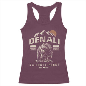 Denali National Park Racerback Tank Top Alaska Mountain Mountain Camping Hiking Mountaineering TS10 Maroon Print Your Wear