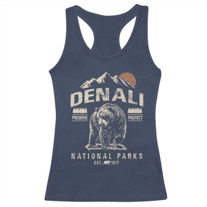 Denali National Park Racerback Tank Top Alaska Mountain Mountain Camping Hiking Mountaineering TS10 Navy Print Your Wear
