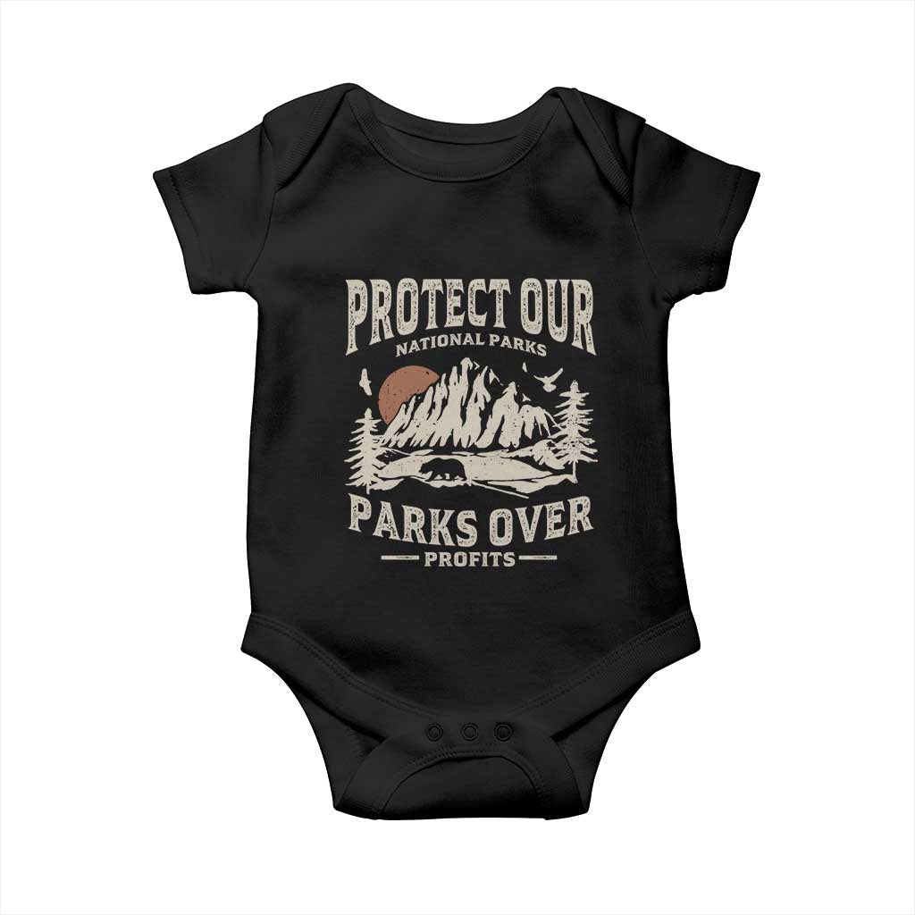 Protect Our National Parks Baby Onesie Camping Hiking TS10 Black Print Your Wear