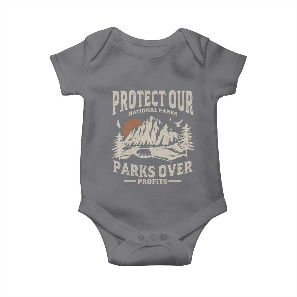 Protect Our National Parks Baby Onesie Camping Hiking TS10 Charcoal Print Your Wear