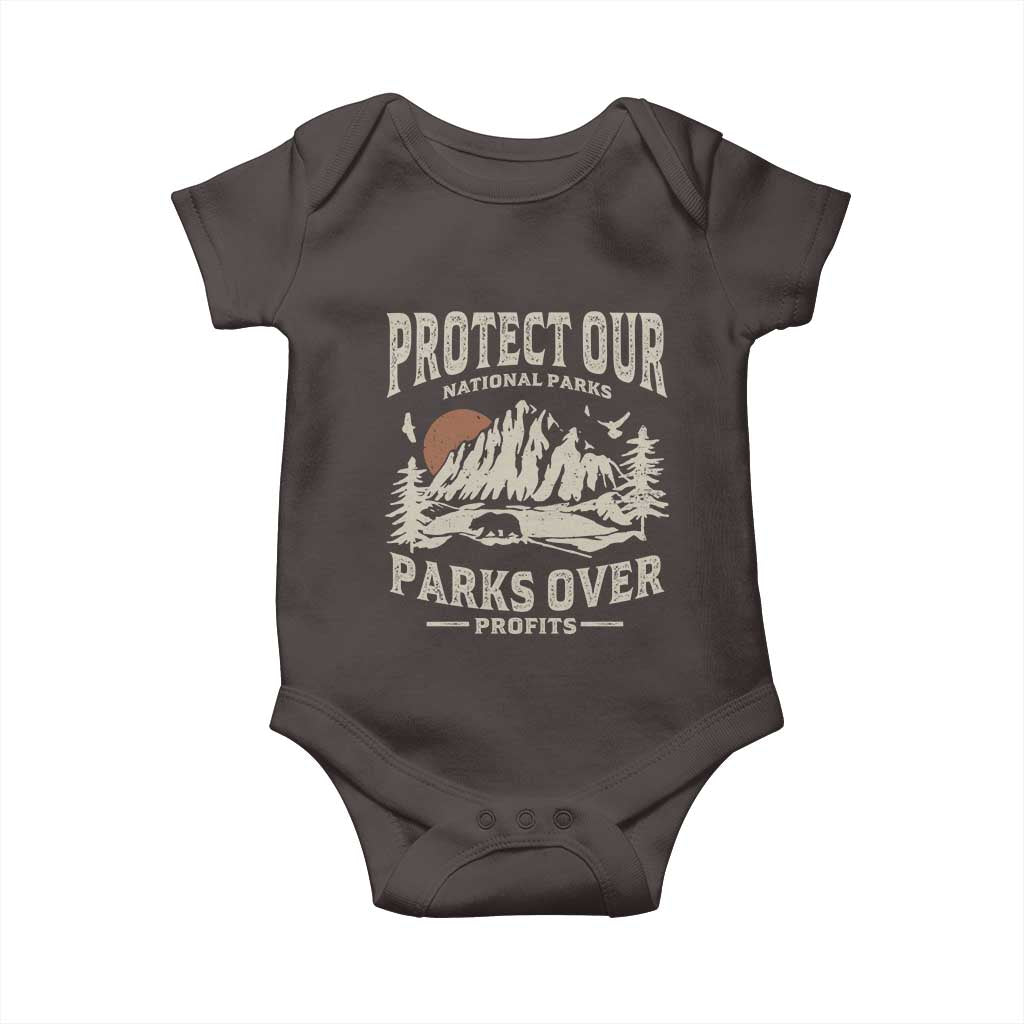 Protect Our National Parks Baby Onesie Camping Hiking TS10 Dark Chocolate Print Your Wear