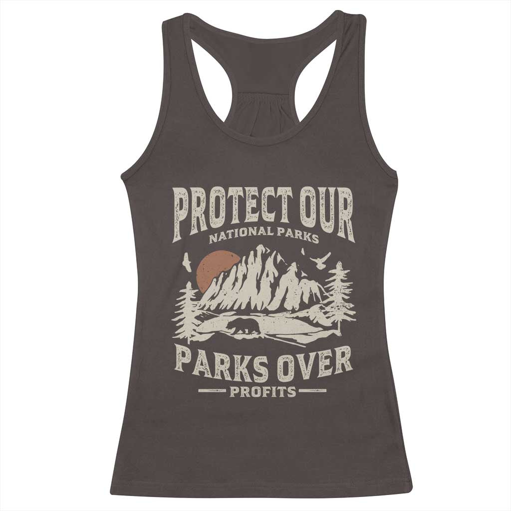 Protect Our National Parks Racerback Tank Top Camping Hiking TS10 Dark Chocolate Print Your Wear