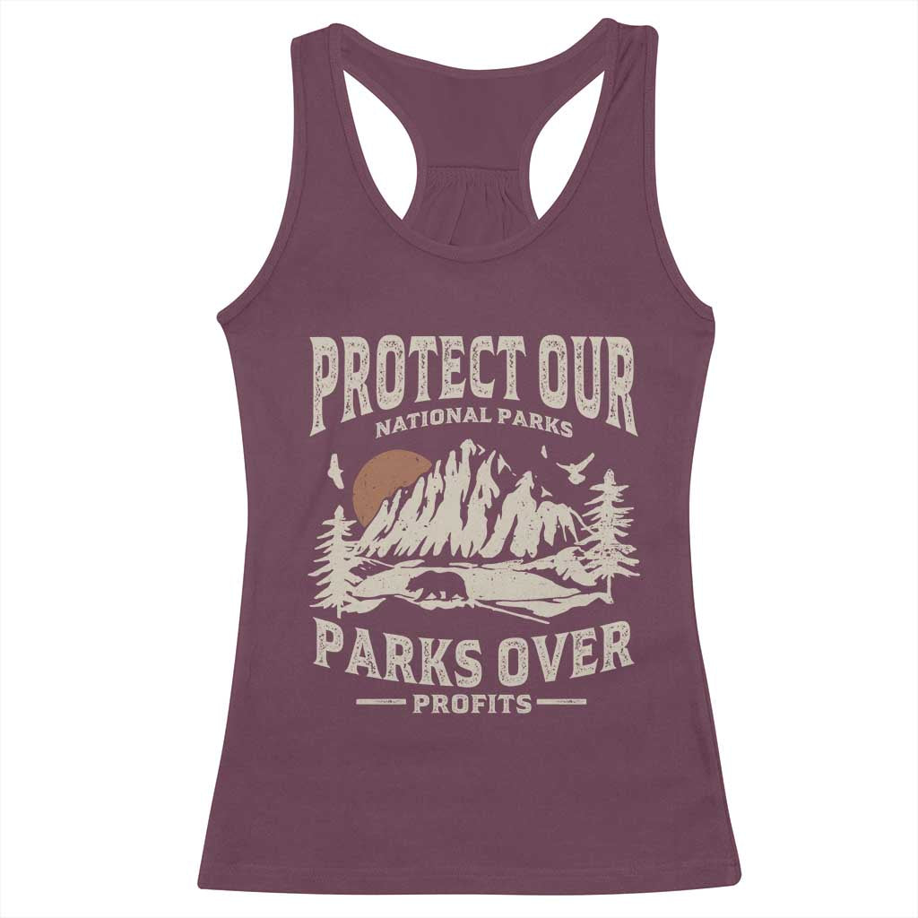 Protect Our National Parks Racerback Tank Top Camping Hiking TS10 Maroon Print Your Wear