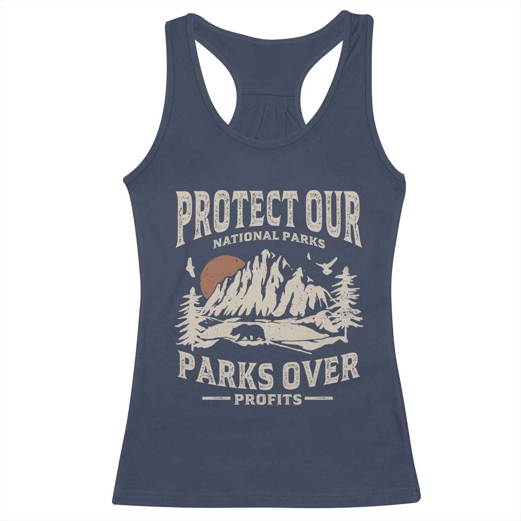 Protect Our National Parks Racerback Tank Top Camping Hiking TS10 Navy Print Your Wear