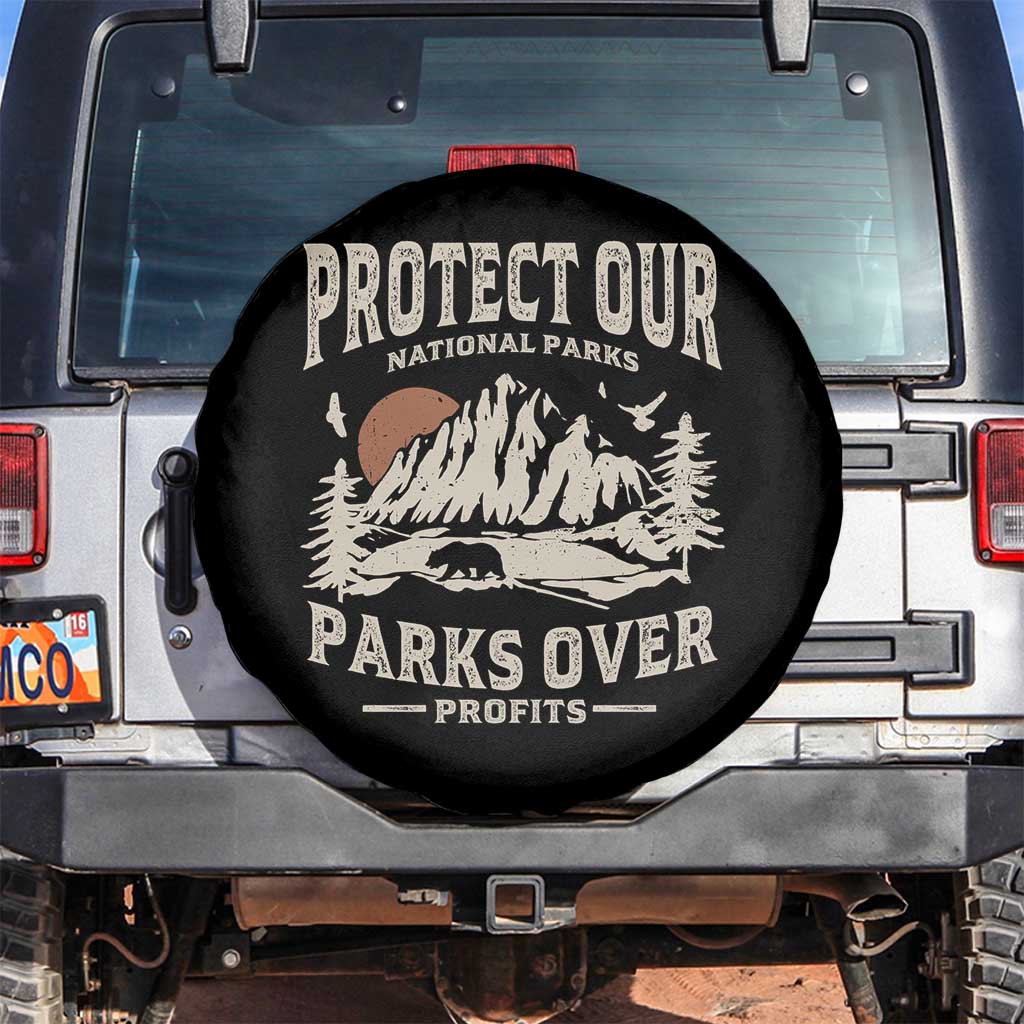 Protect Our National Parks Spare Tire Cover Camping Hiking TS10 No hole Black Print Your Wear