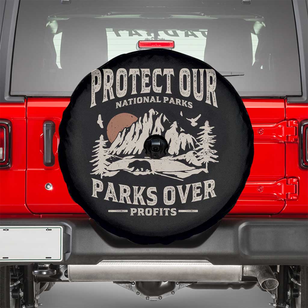 Protect Our National Parks Spare Tire Cover Camping Hiking TS10 Black Print Your Wear