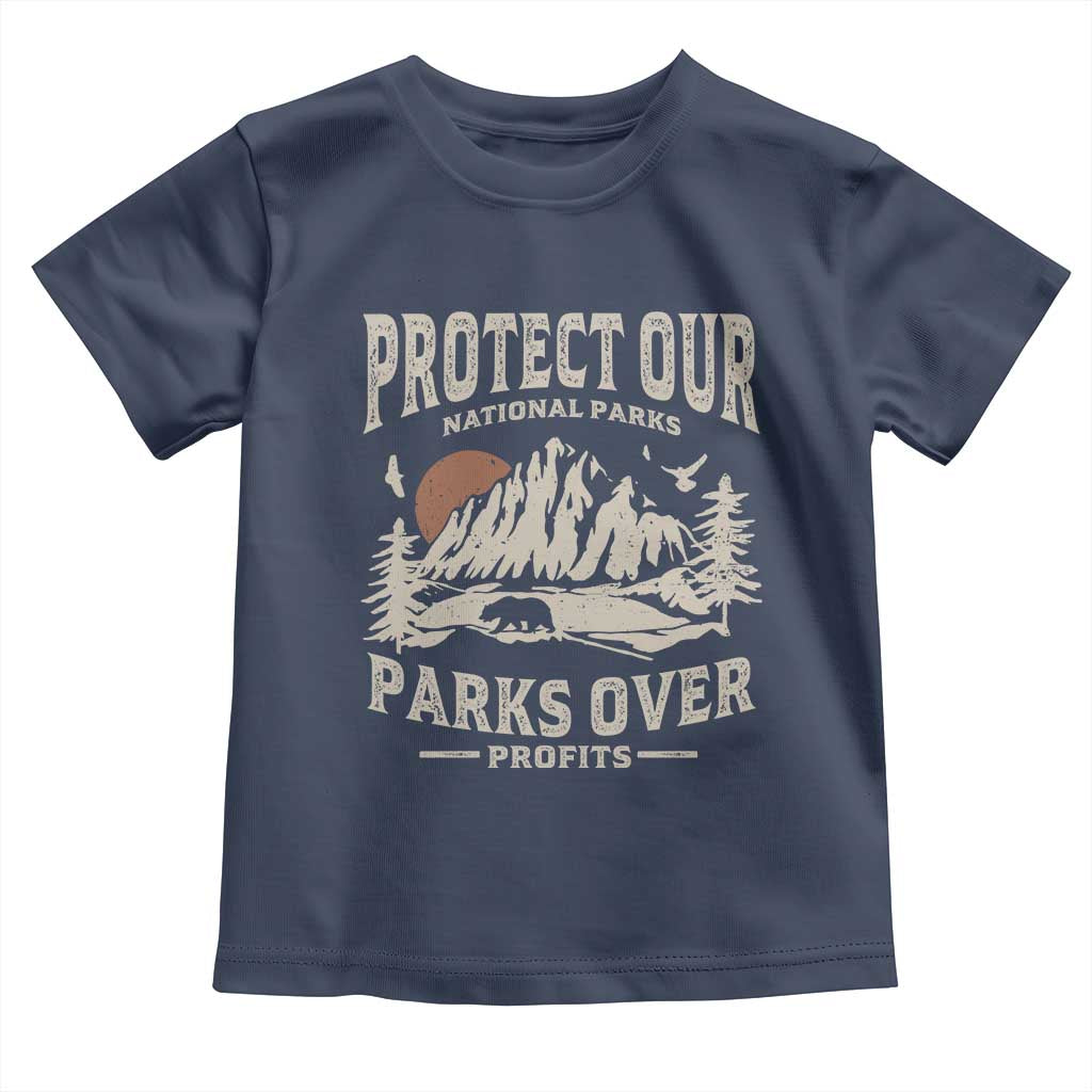 Protect Our National Parks Toddler T Shirt Camping Hiking TS10 Navy Print Your Wear