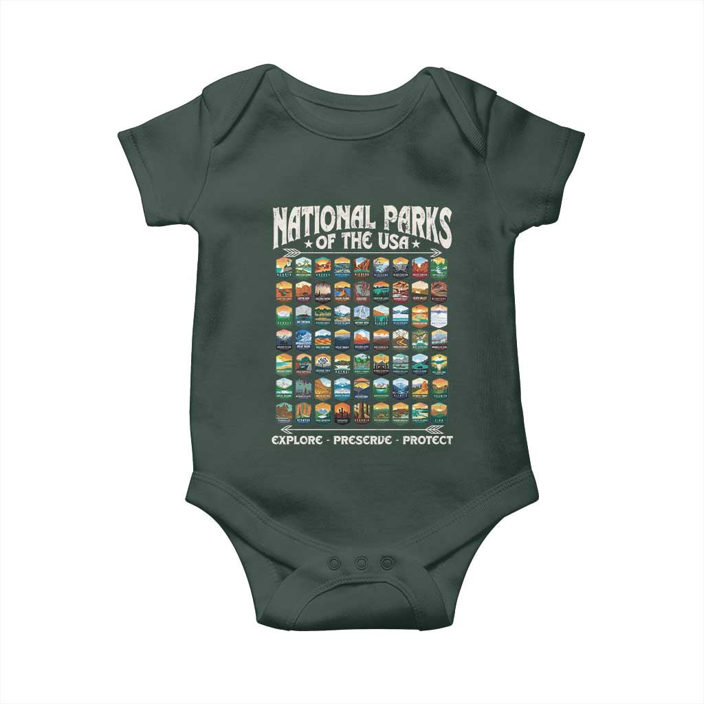 Protect Our National Parks Baby Onesie 63 Parks Over Profits Camping Hiking Sunrise Pine Tree TS10 Print Your Wear