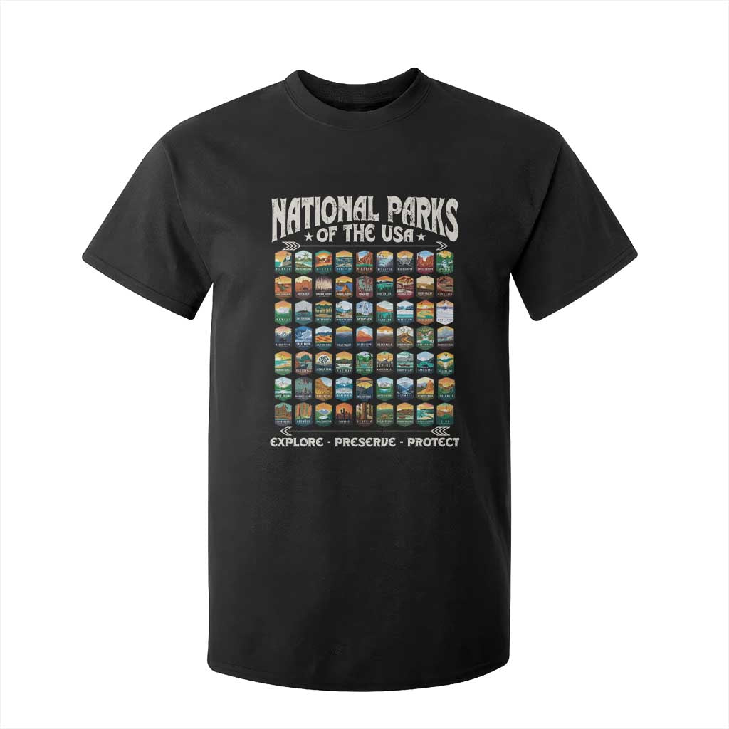Protect Our National Parks T Shirt For Kid 63 Parks Over Profits Camping Hiking Sunrise Pine Tree TS10 Black Print Your Wear