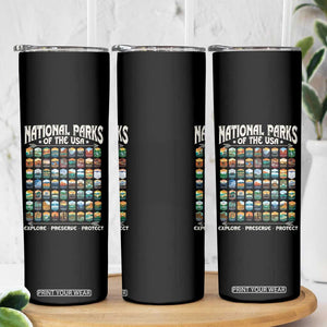 Protect Our National Parks Skinny Tumbler 63 Parks Over Profits Camping Hiking Sunrise Pine Tree TS10 Print Your Wear