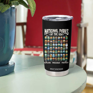 Protect Our National Parks Tumbler Cup 63 Parks Over Profits Camping Hiking Sunrise Pine Tree TS10 Print Your Wear