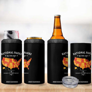 Protect Our National Parks 4 in 1 Can Cooler Tumbler Of The Usa Map NPS TS10 Print Your Wear