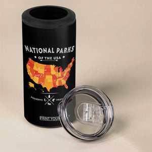 Protect Our National Parks 4 in 1 Can Cooler Tumbler Of The Usa Map NPS TS10 Print Your Wear