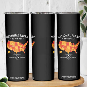 Protect Our National Parks Skinny Tumbler Of The Usa Map NPS TS10 Print Your Wear