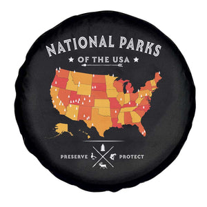 Protect Our National Parks Spare Tire Cover Of The Usa Map NPS TS10 Print Your Wear